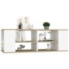 Wall-Mounted TV Cabinet White&Sonoma Oak 40.2"x13.8"x13.8" Engineered Wood