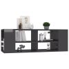 Wall-Mounted TV Cabinet High Gloss Gray 40.2"x13.8"x13.8" Engineered Wood