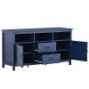 TV Stand for TV up to 68 in with 2 Doors and 2 Drawers Open Style