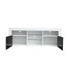 TV Stand Matte Body High Gloss Fronts with 16 Color LEDs