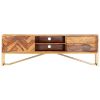 TV Cabinet 55.1"x11.8"x17.7" Solid Sheesham Wood