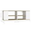 Wall-Mounted TV Cabinet White&Sonoma Oak 40.2"x13.8"x13.8" Engineered Wood