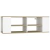 Wall-Mounted TV Cabinet White&Sonoma Oak 40.2"x13.8"x13.8" Engineered Wood