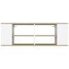 Wall-Mounted TV Cabinet White&Sonoma Oak 40.2"x13.8"x13.8" Engineered Wood