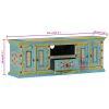 TV Stand Blue 43.3"x11.8"x15.7" Solid Wood Mango