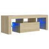 TV Cabinet with LED Lights Sonoma Oak 47.2"x13.8"x15.7"