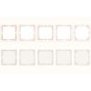 20 Pcs Square PVC Retro Scrapbooking Supplies Collage Card DIY Journal Floral Transparent Paper Picture Frame