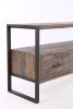 60 inch Reclaimed wood Media TV Console table with 3 Drarwer, Open Shelf,