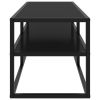 TV Cabinet Black with Black Glass 47.2"x15.7"x15.7"