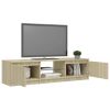 TV Cabinet with LED Lights Sonoma Oak 55.1"x15.7"x14"