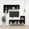 Wall-mounted TV Cabinet High Gloss Black 14.6"x14.6"x42.1" Engineered Wood