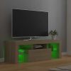 TV Cabinet with LED Lights Sonoma Oak 47.2"x13.8"x15.7"