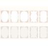 20 Pcs PVC Transparent Vintage Collage Card Scrapbooking Supplies DIY Journal Floral Paper Picture Frame