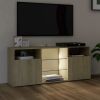 TV Cabinet with LED Lights Sonoma Oak 47.2"x11.8"x19.7"