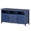 TV Stand for TV up to 68 in with 2 Doors and 2 Drawers Open Style