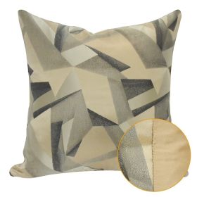 Yellow Geometric Pattern Hotel Homestay Office Pillow Cover (Option: Khaki AB No Rolled Style-45x45cm)