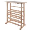 Wood Vinny 24-Bottle Wine Rack, Natural, Natural Finish