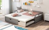 Extending Daybed with Trundle, Wooden Daybed with Trundle