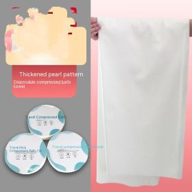 Disposable Compressed Bath Towel For Travel And Business Trip (Option: Pearl Pattern 5 Cans-White)