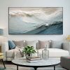 Handmade Oil Painting Original Abstract Seascape Oil Painting On Canvas Large Wall Art Bule Sea Painting Custom Painting Boho Wall Art Living room Wal